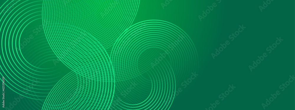 Wall mural abstract green light wave background modern. concept technology futuristic lines with light effect. 