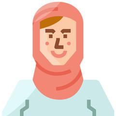 Arab woman .flat icon design