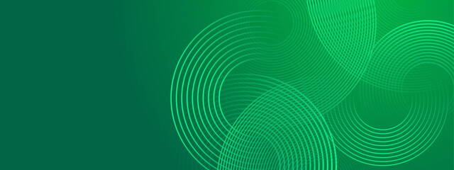 Abstract green background with flowing lines. Dynamic waves. vector illustration.