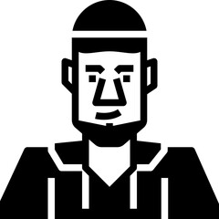 African man. glyph icon design