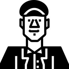 African young man. glyph icon design