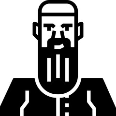 Arab man. glyph icon design