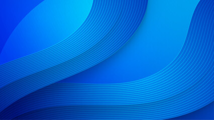 Dark blue background. Blue Waves. Abstract background with halftone gradient. Vector background.