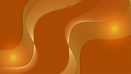 Abstract orange background. Smooth gradient waves. Site template.