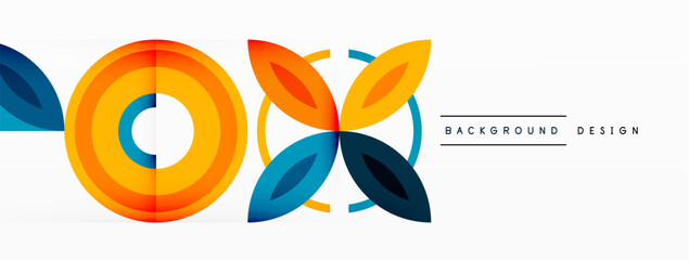 Colorful circle abstract background. Template for wallpaper, banner, presentation, background