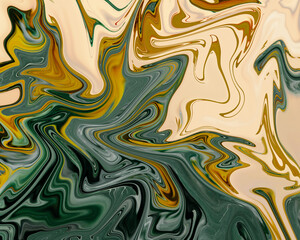 Abstract seamless background, Green soft yellow liquid background - Generative Ai