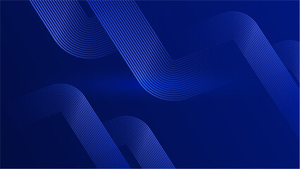 Abstract Waving Line Particle Technology dark blue Background