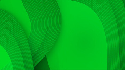 Abstract green background with wave line modern trendy fresh color for presentation design, flyer, social media cover, web banner, tech banner