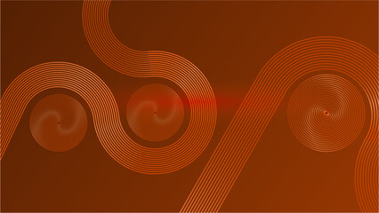 abstract orange background with modern corporate concept lines