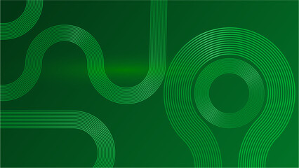 Abstract vector wave line flowing green gradient color isolated on black background for design elements in concept technology, music, science, A.I, tech banner