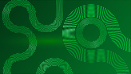 Green background. Green Waves. Abstract background with halftone gradient. Vector background.