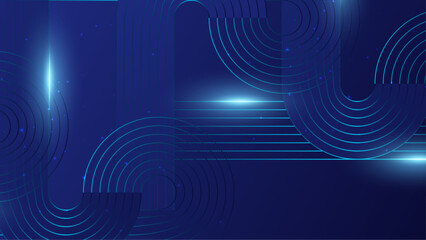 Abstract template blue geometric curve wave diagonal presentation background with dark blue line. Modern business style.