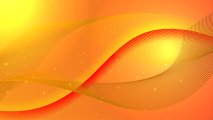 Abstract Modern orange line colored poster background. Vector illustration