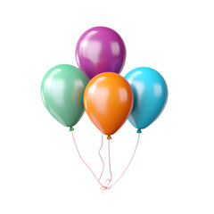 Red and yellow balloons png transparent background