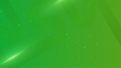 Green line wave particles abstract vector for business, banner website, brochure and flyer background with copy space.