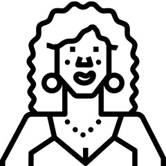 African woman. outline icon design