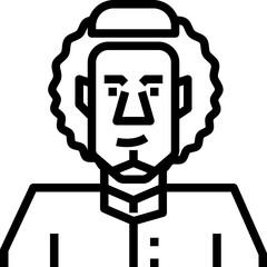 Arab man. outline icon design