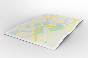 Digital png illustration of city map on transparent background