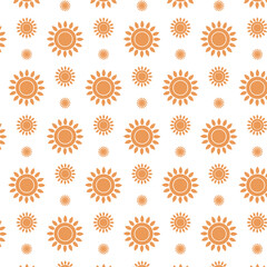 Digital png illustration of orange sun shapes on transparent background