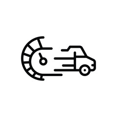Black line icon for speeds 