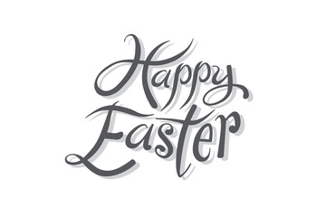 Digital png illustration of text happy easter on transparent background