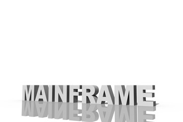 Digital png illustration of white text maineframe on transparent background