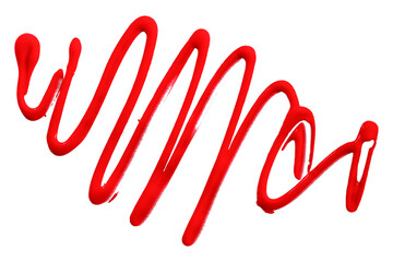 red watercolor drops zigzag isolated on transparent background