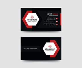 Fototapeta na wymiar Modern Business card design template and Creative colorful Vector design template. 
