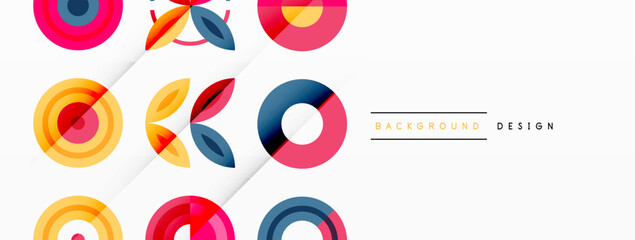 Vibrant and eye-catching vector background featuring a grid of colorful circles arranged in a patterned composition, perfect for modern and trendy designs