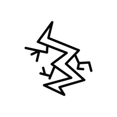 Black line icon for lightning 