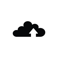 cloud icon upload flet black icon © tri