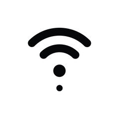 simple wifi icon, flet icon black © tri