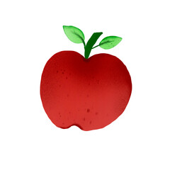 red apple isolated on white