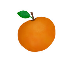 Ripe orange Fruit isolated on white