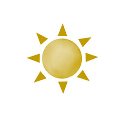 Sun yellow illustration on weather