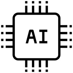 processor outline style icon