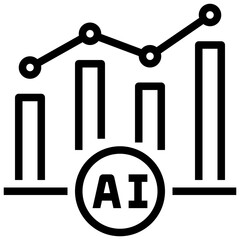 predictive analysis outline style icon