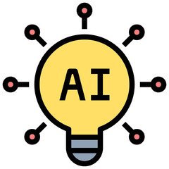 creative filled outline style icon