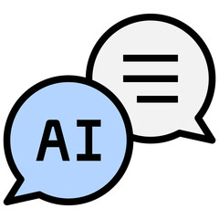 chatbot filled outline style icon