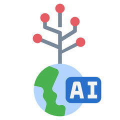 digitalization flat style icon