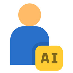 personal assistance flat style icon