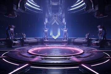 Obraz premium abstract background video game of esports scifi gaming stage