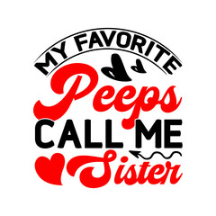 Football T-Shirt Design 2023, My Favorite Peeps Call Me Family Design, 