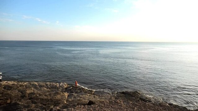 Beautiful sunset at Dwarka beach, Gujarat, India