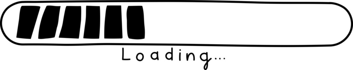 Loading Bar Hand drawn doodle Element