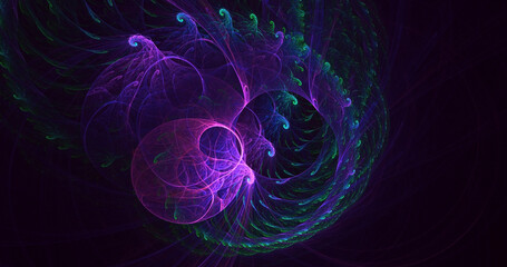 3D rendering abstract technology fractal background