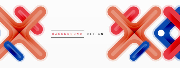 Obraz premium Cross line background minimal geometric template. Design for wallpaper, banner, background, landing page, wall art, invitation, prints, posters