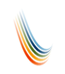 A vibrant and playful design featuring rainbow-color lines arranged in a dynamic composition, perfect for adding a pop of color to any project