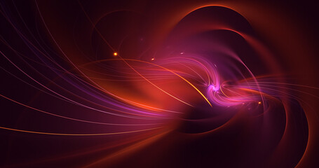 3D rendering abstract fractal light background