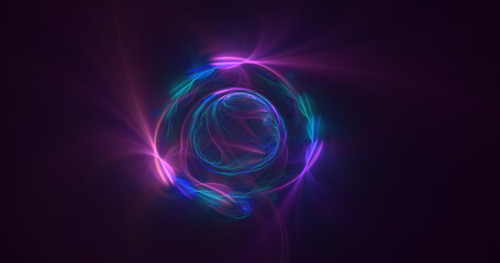 3D rendering abstract round hole light background